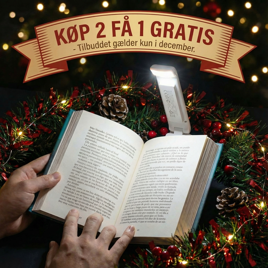 Boglampen – 3 forskellige lysindstillinger – 1 års garanti.